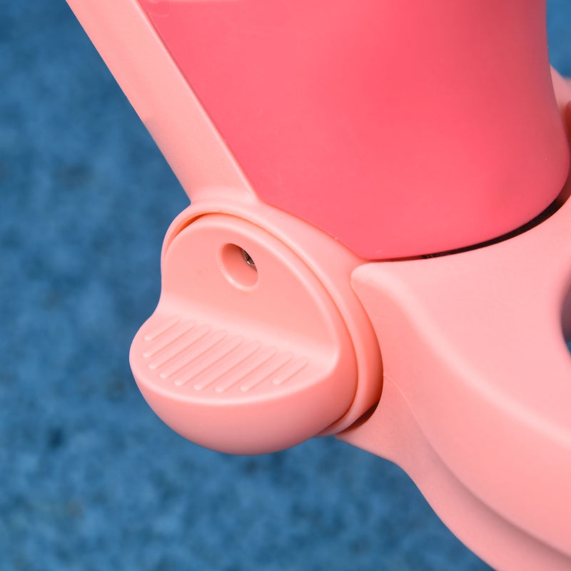 Adjustable Pink Balance Bike for 30-60 Months, No Pedal, PU Wheels