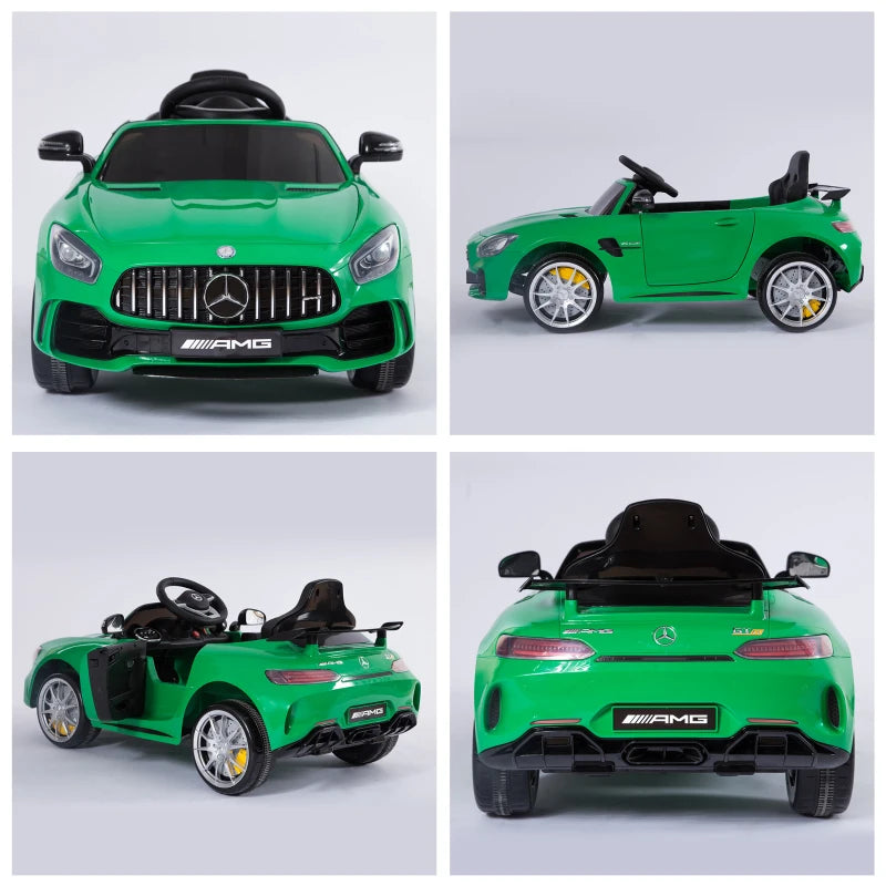 Green 12V Kids Electric Ride On Car with Remote Control & Music