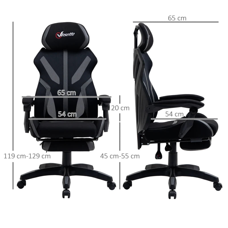 Mesh Office Chair with Footrest & Lumbar Support