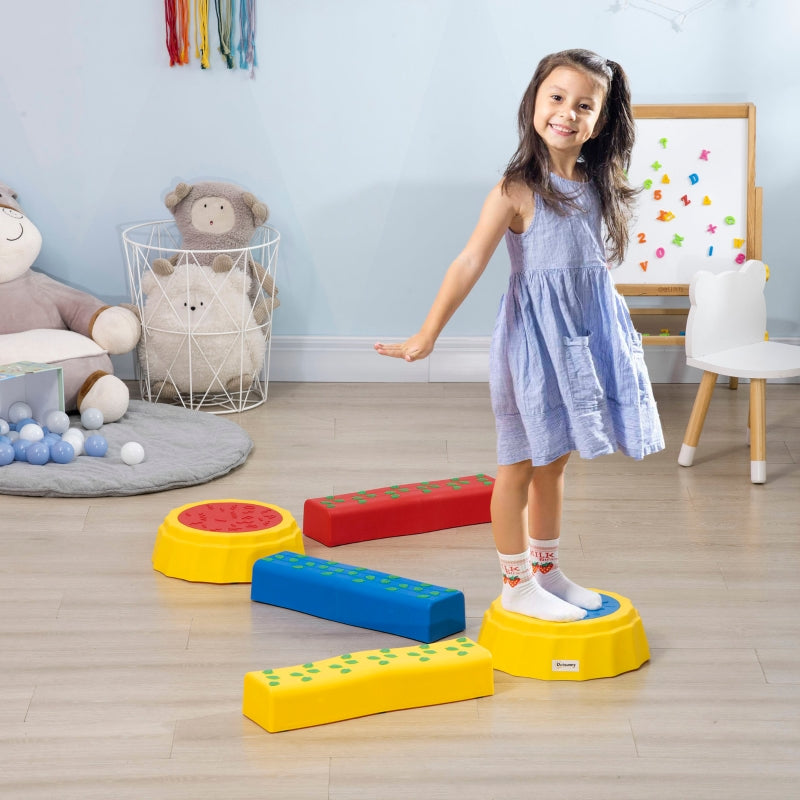 Kids Multicoloured Stepping Stones & Balance Bridge Set for Toddlers