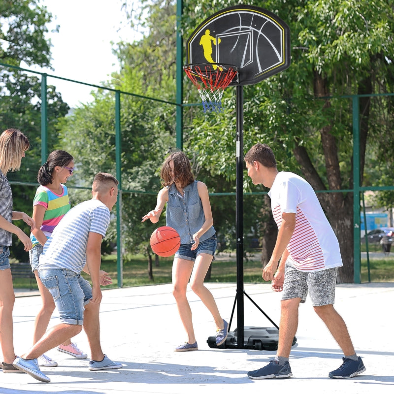 Adjustable Garden Basketball Stand - Black, Portable & Free Standing