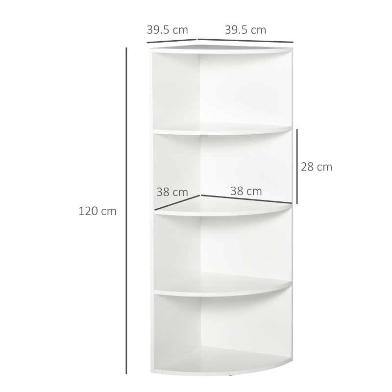 White Corner Bookshelf