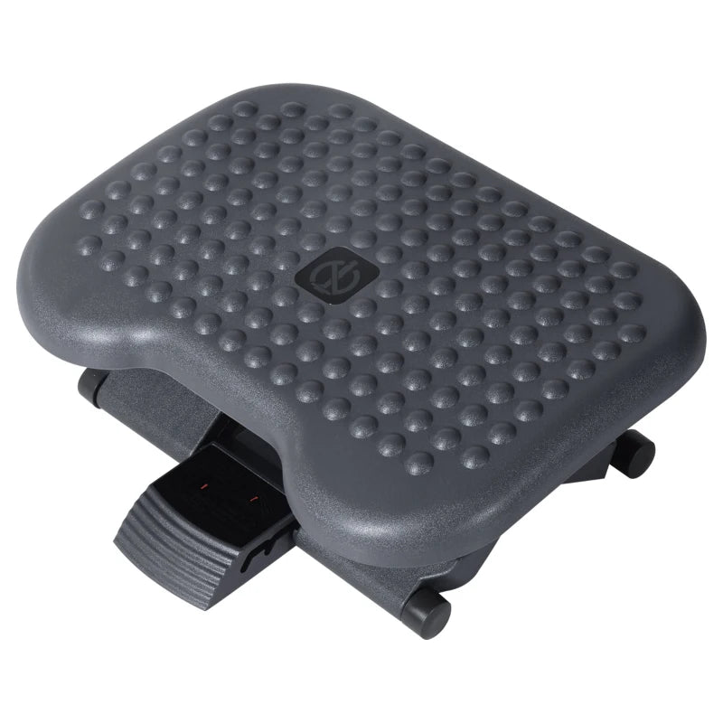 Adjustable Charcoal Grey Footrest for Home Office