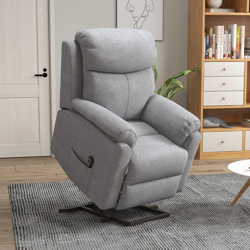 Grey Electric Power Lift Recliner Chair with Massage for Elderly