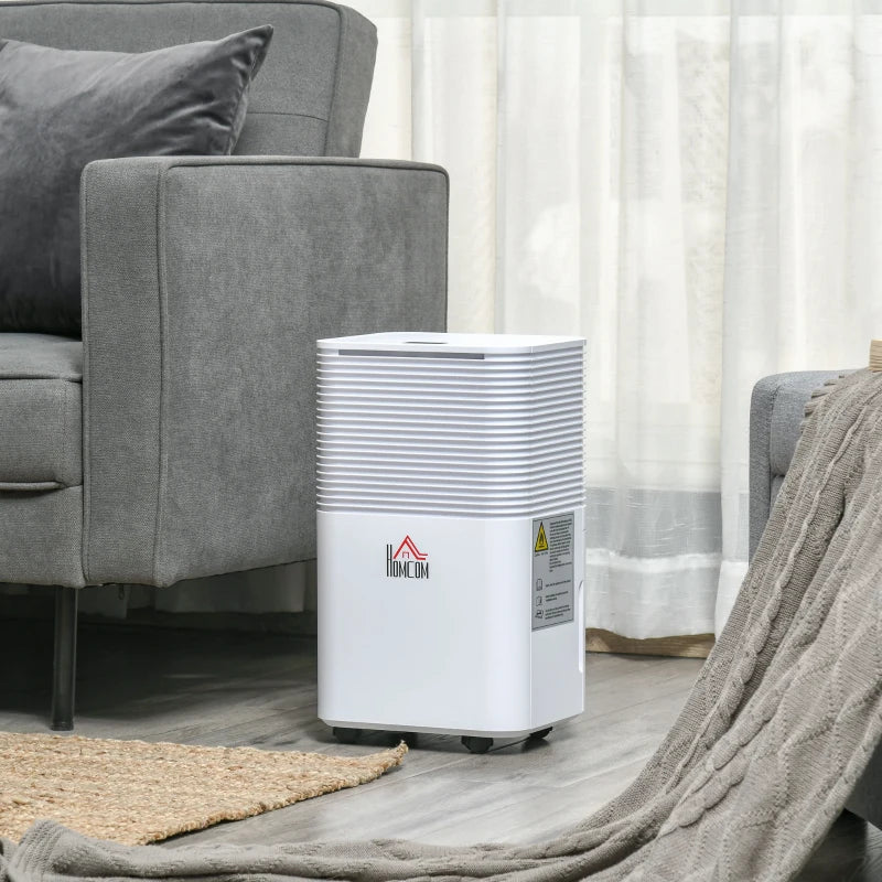 Portable Quiet 10L/Day Dehumidifier - White