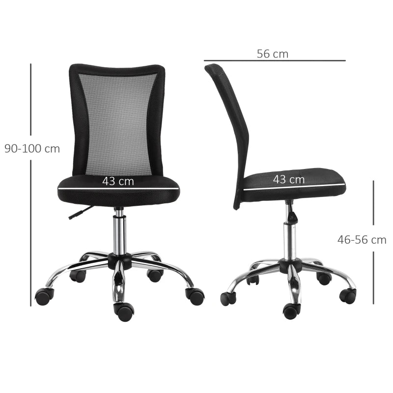 Black Mesh Back Office Swivel Chair with Wheels