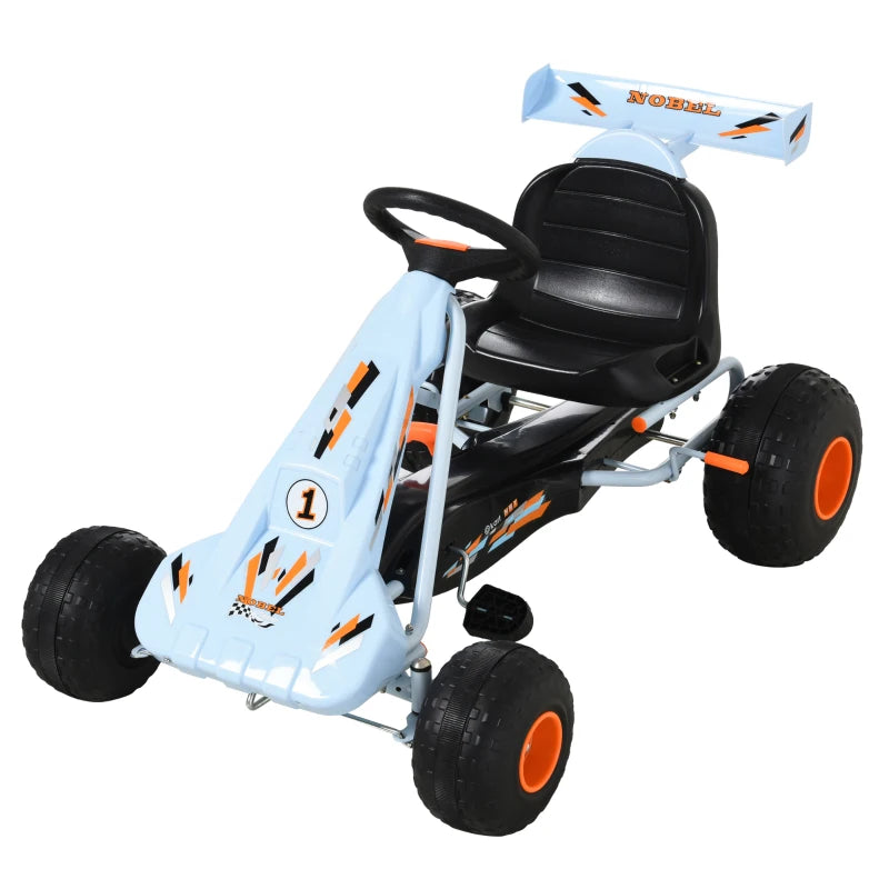 Red Kids Pedal Go Kart with Adjustable Seat - Outdoor Ride-On Car