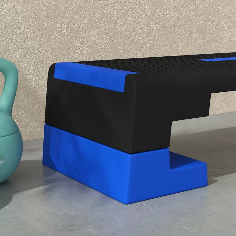 Blue Exercise Stepper Set for Home Aerobic Workouts - 15cm/20cm/25cm