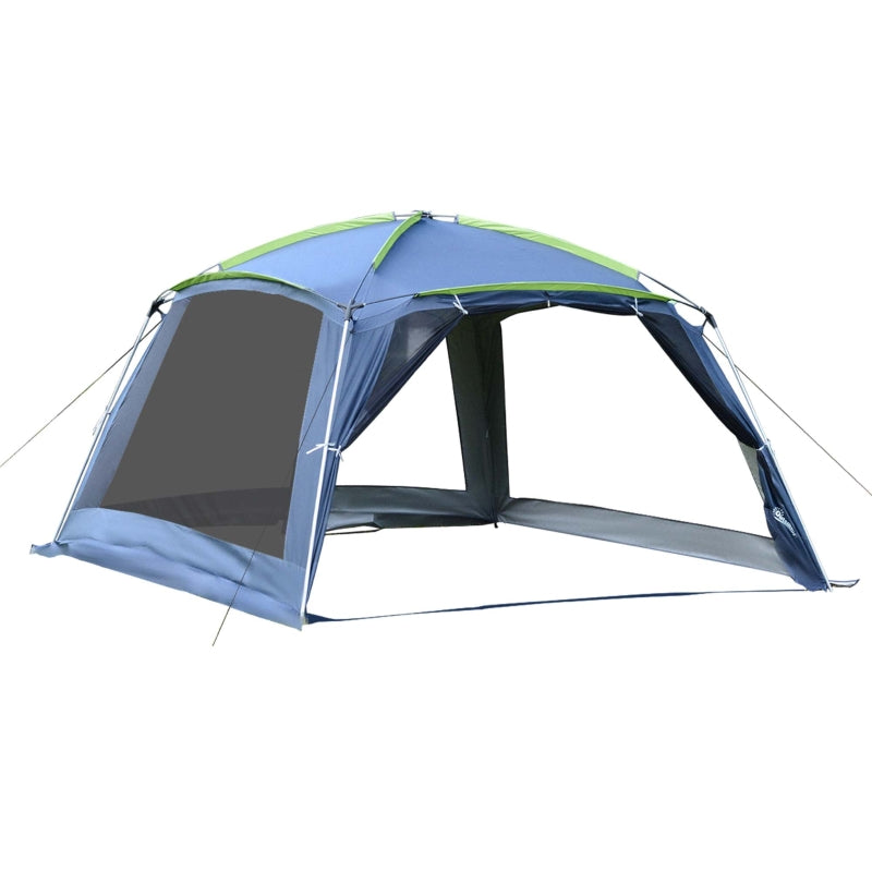 5-8 Person Dark Blue/Green Pop Up Camping Gazebo