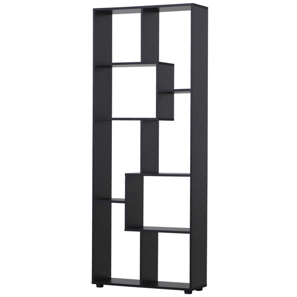 Black Eight-Section Tall Shelving Unit