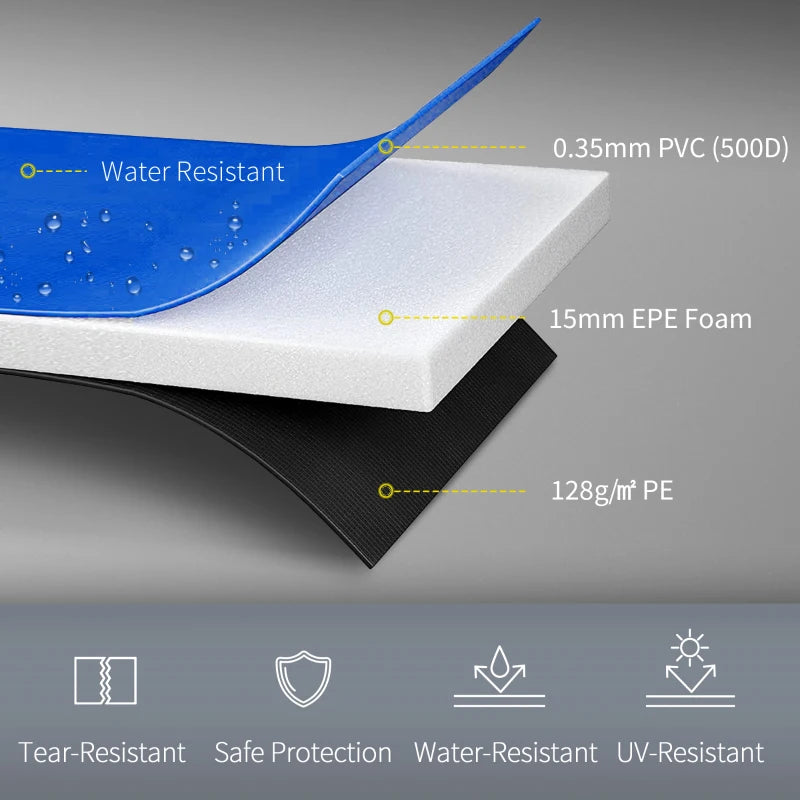 12ft Trampoline Surround Pad - Blue Foam Padding Replacement