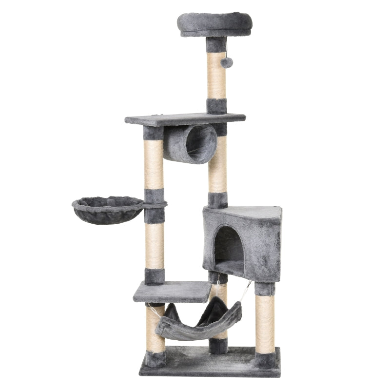 Cat Tree Condo Tower - Multi-level 150CM - Kittens Activity Stand - Grey