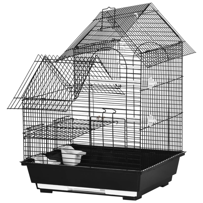 Metal Bird Cage for Finch and Canary - Blue, 39 x 33 x 47cm