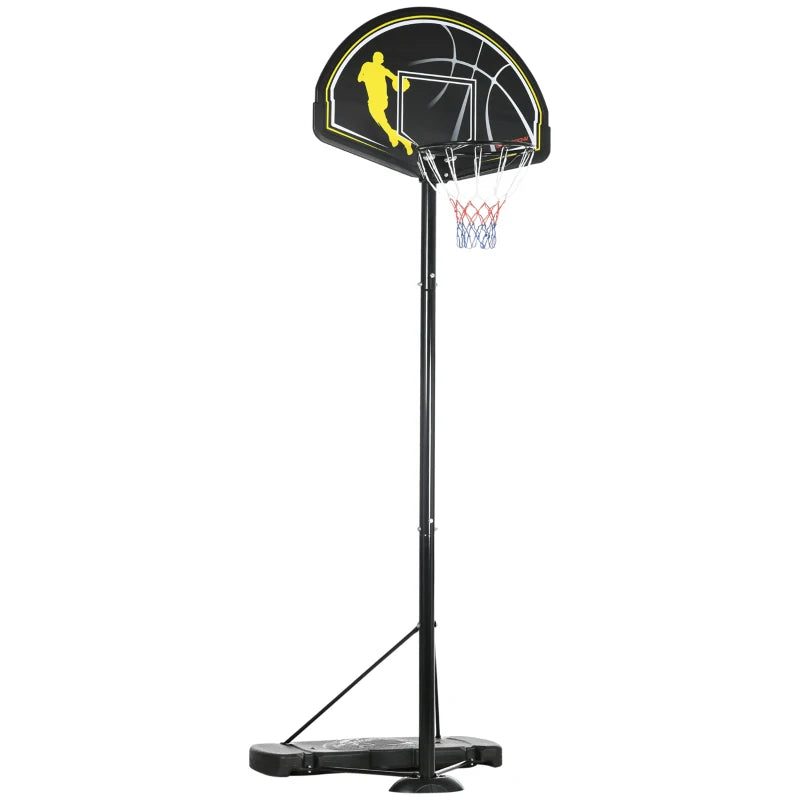 Adjustable Basketball Hoop with PE Backboard, Portable Stand - Blue