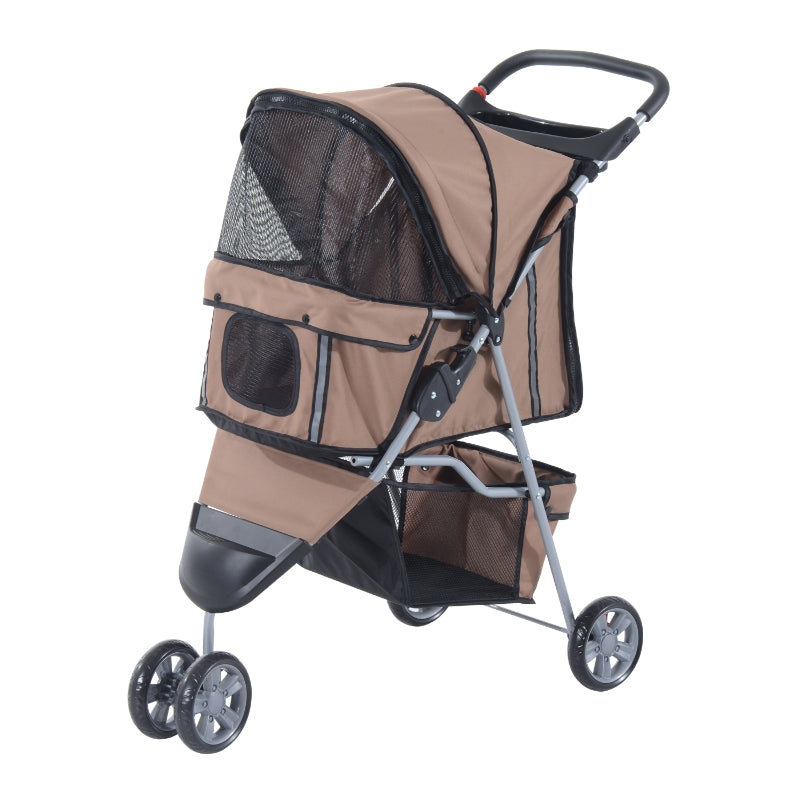 Pet Travel Stroller for Small Dogs - Coffee