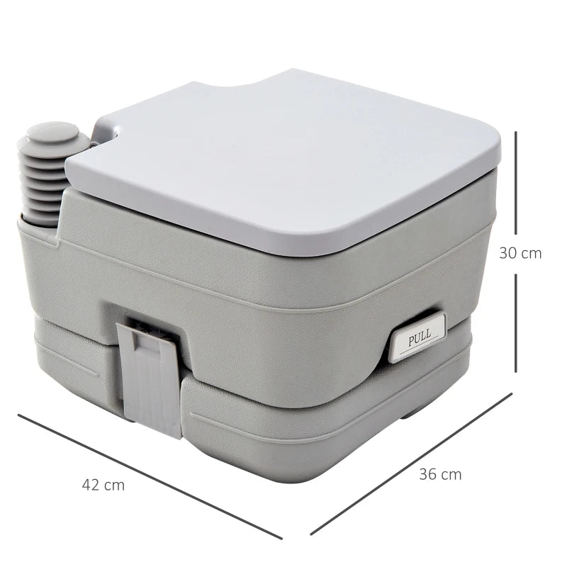 Portable 10L Grey Travel Toilet