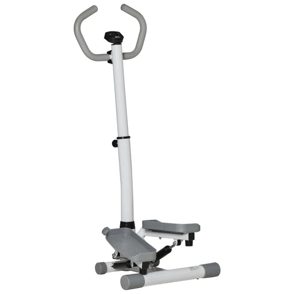 Adjustable Twist Stepper Aerobic Ab Exercise Machine, White/Grey
