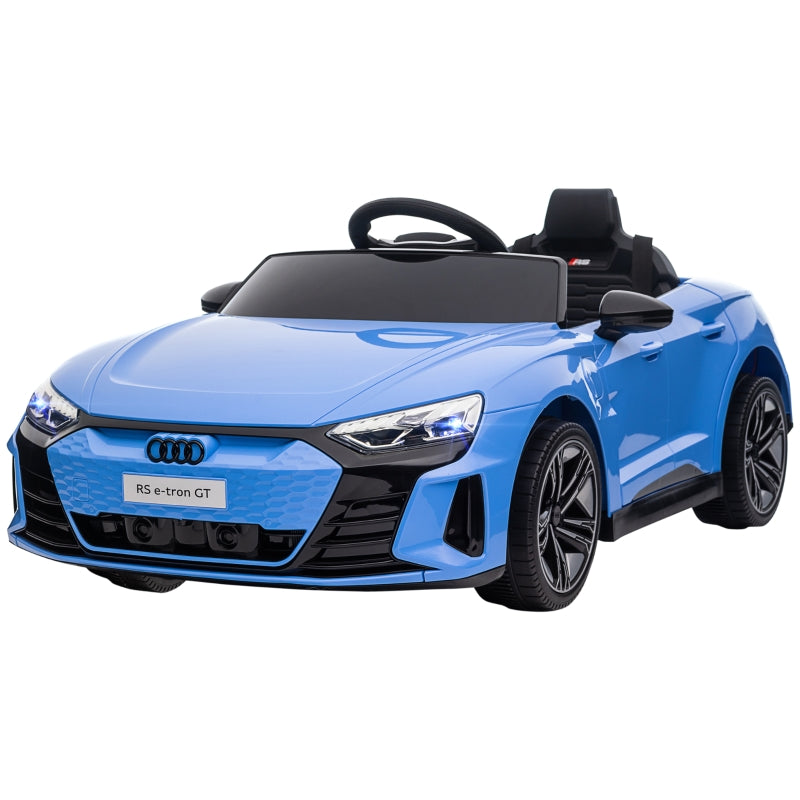Blue Audi Licensed 12V Kids Electric Ride-On Car with Remote Control