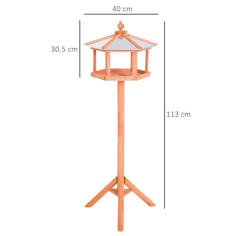 Natural Wood Bird Feeder Station - Parrot Stand