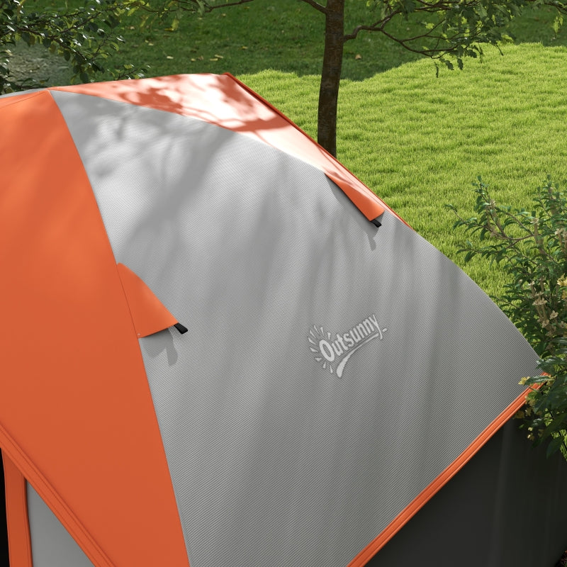 Orange/Grey 3-Person Dome Tent with Accessories