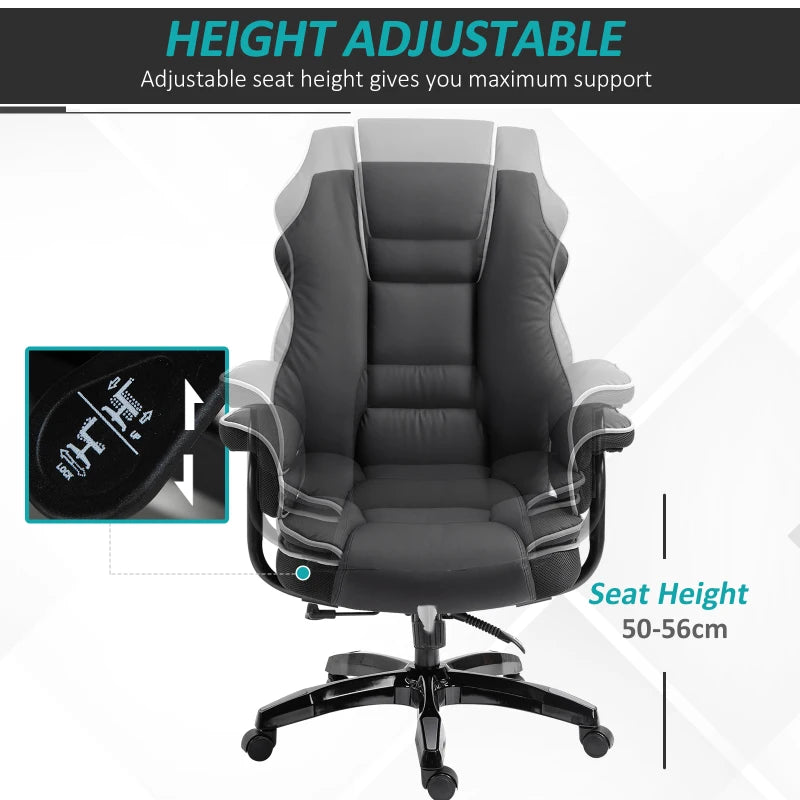 Black High Back Executive Office Chair with Armrests