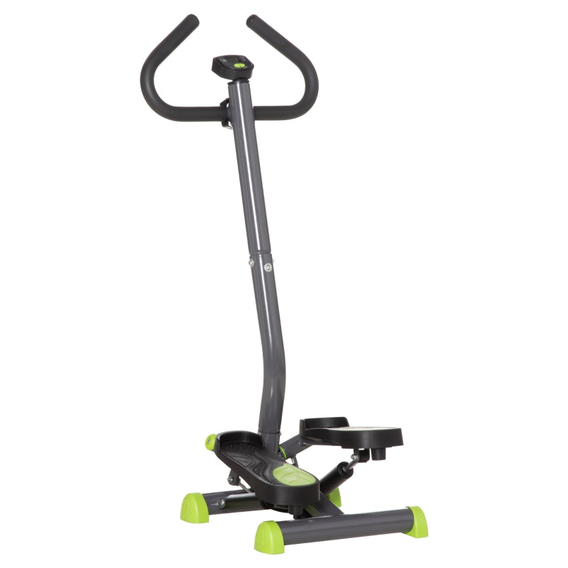Grey Adjustable Aerobic Stepper with LCD Screen & Resistance
