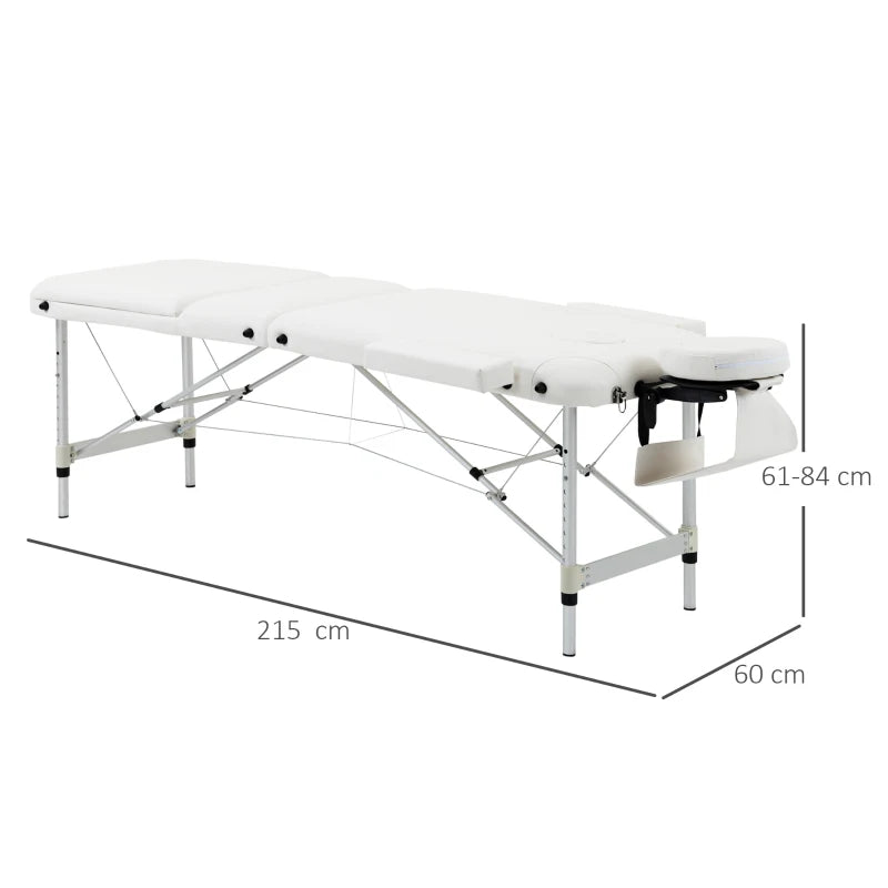 White Foldable Massage Table for Professional Salon and SPA