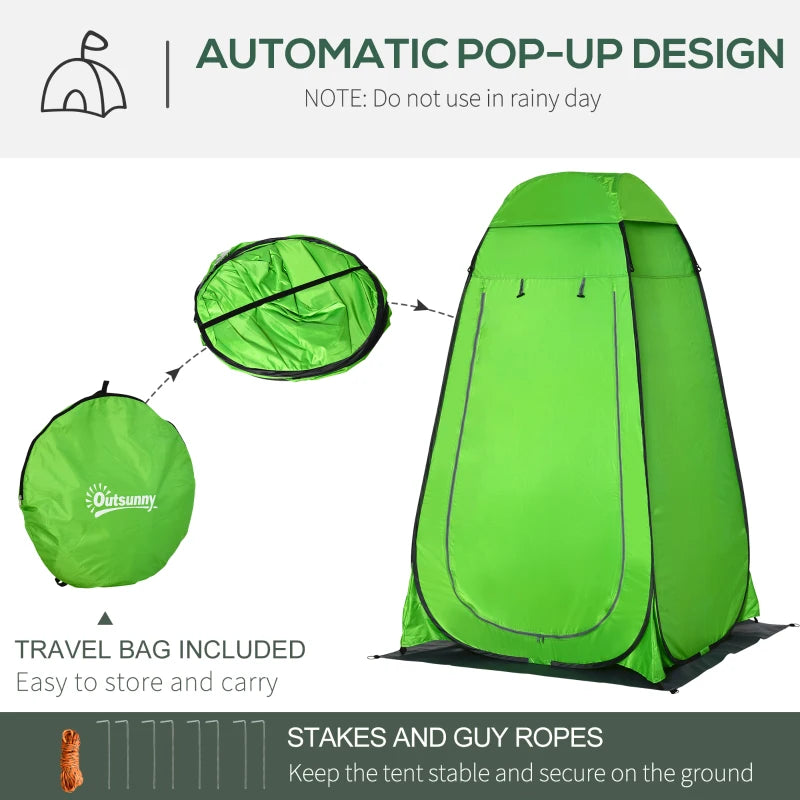 Green Pop Up Outdoor Privacy Tent with Removable Floor