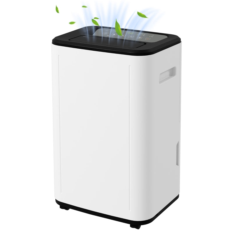 6000mL Portable Dehumidifier - 3 Modes, 24H Timer, 20L/Day - White