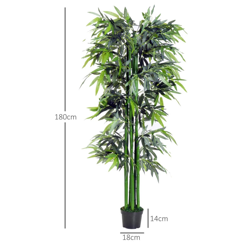 6ft Artificial Bamboo Tree Plant in Green for Home and Office Decor