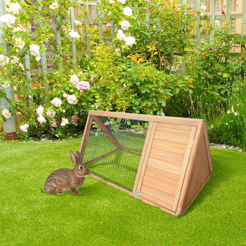 Yellow Triangle Small Animal Hutch 116 x 62.2 x 52.5 cm