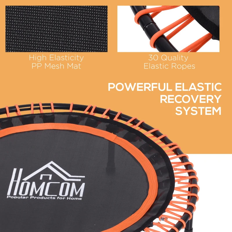 Black and Orange Mini Fitness Trampoline, 101.6 x 25 cm