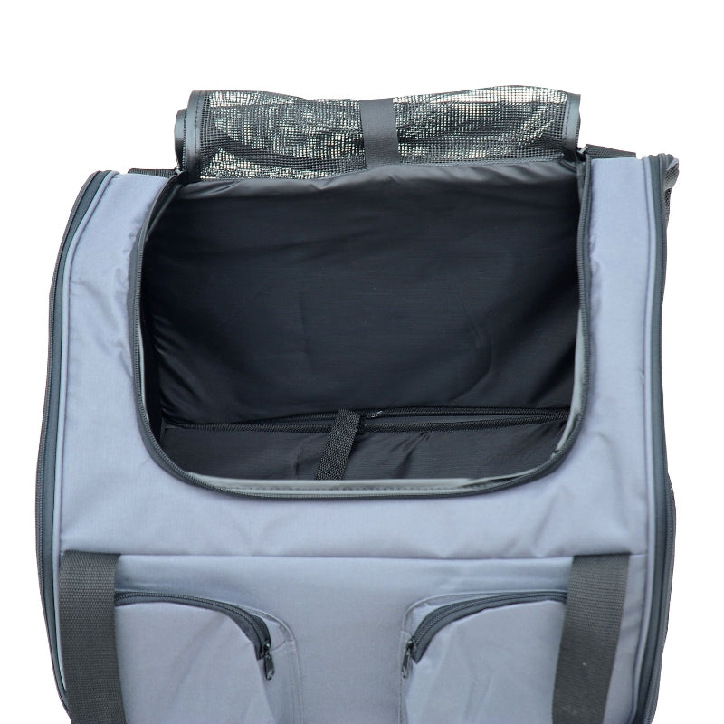 Grey Pet Carrier Bag Seat Cage for Cats Dogs - Portable Travel Tote