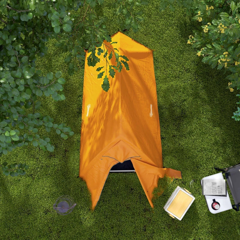 Orange Double Layer Camping Tent, 1-2 Person Backpacking Tent, Waterproof & Lightweight