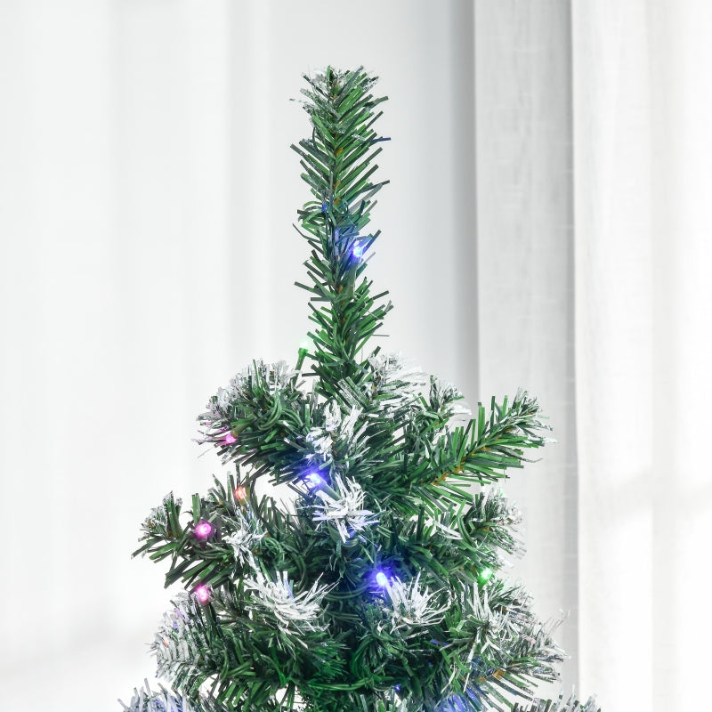 5FT Tall Pre-lit Slim Green Christmas Tree with 250 LED Lights