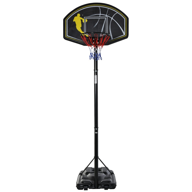 Adjustable Garden Basketball Stand - Black, Portable & Free Standing