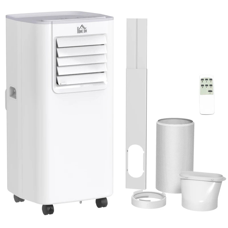 Portable 5000 BTU Air Conditioner, 4-in-1 Unit, Dehumidifier, Cooling Fan - White, Remote Control, 2 Speeds, 24H Timer