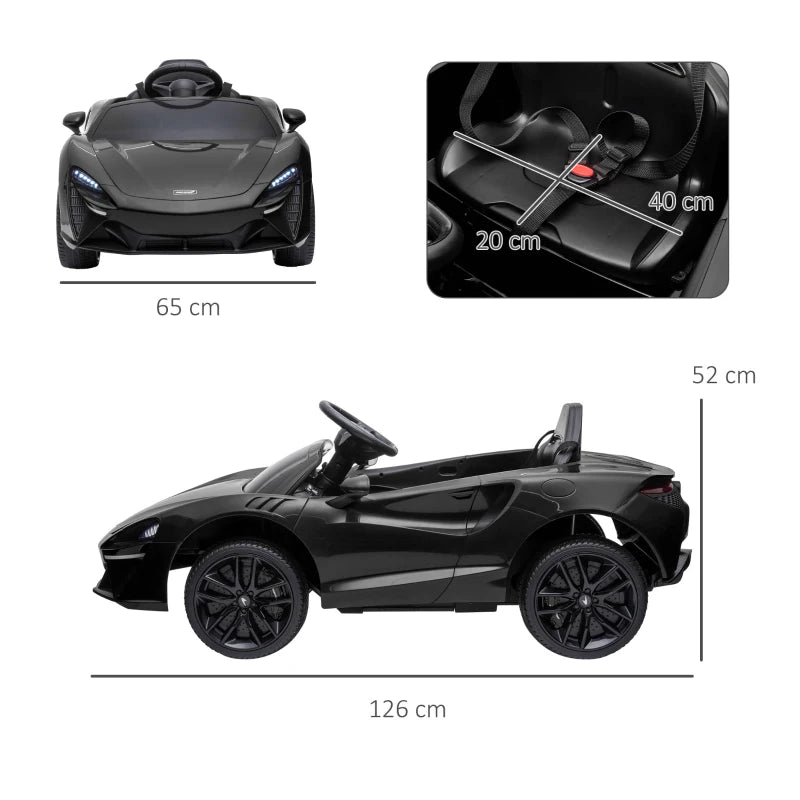 Black Kids Electric Ride-On Car with Remote Control