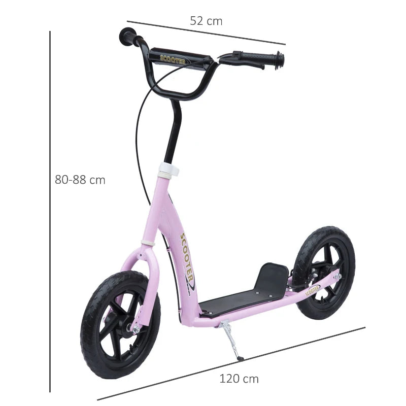 Kids Stunt Scooter with 12" Pink EVA Tyres