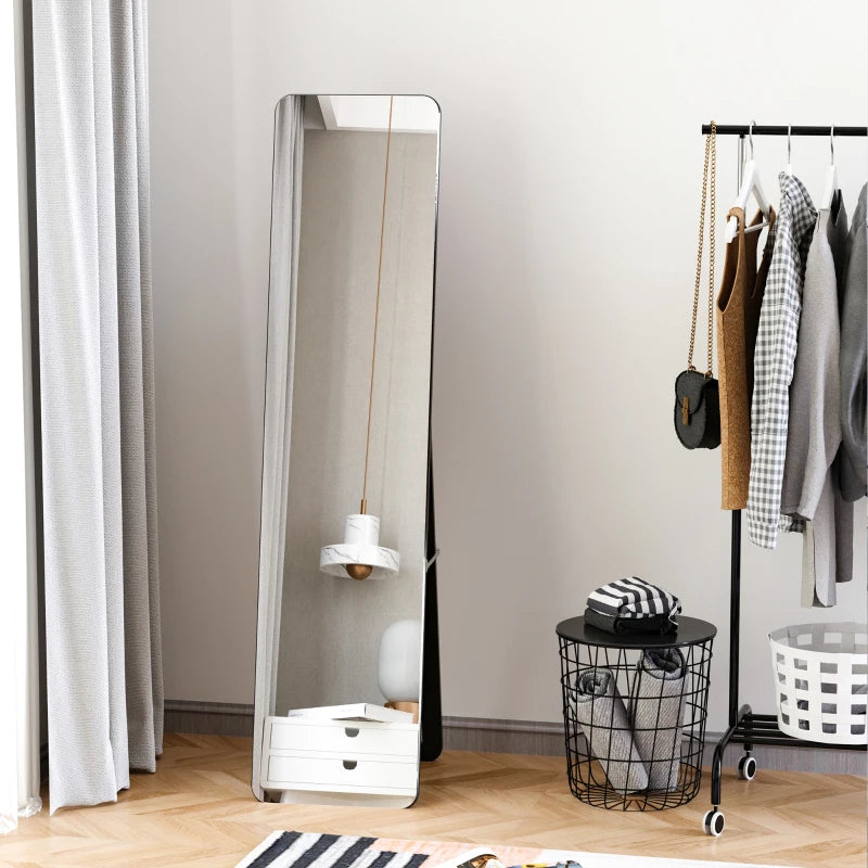 Black Full Length Mirror - Floor Standing or Wall Mount - Bedroom Dressing Mirror