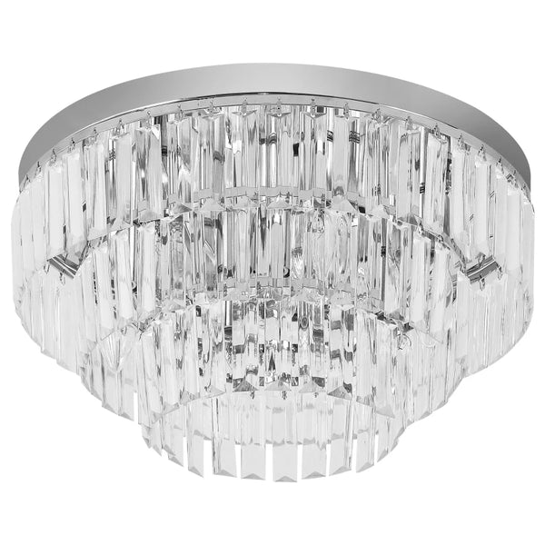 Modern 7-Light Crystal Ceiling Chandelier - Silver