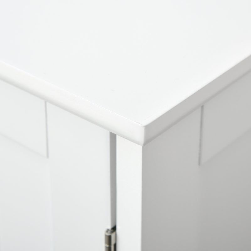 White Under-Sink Storage Cabinet with Adjustable Shelf - 60x60cm