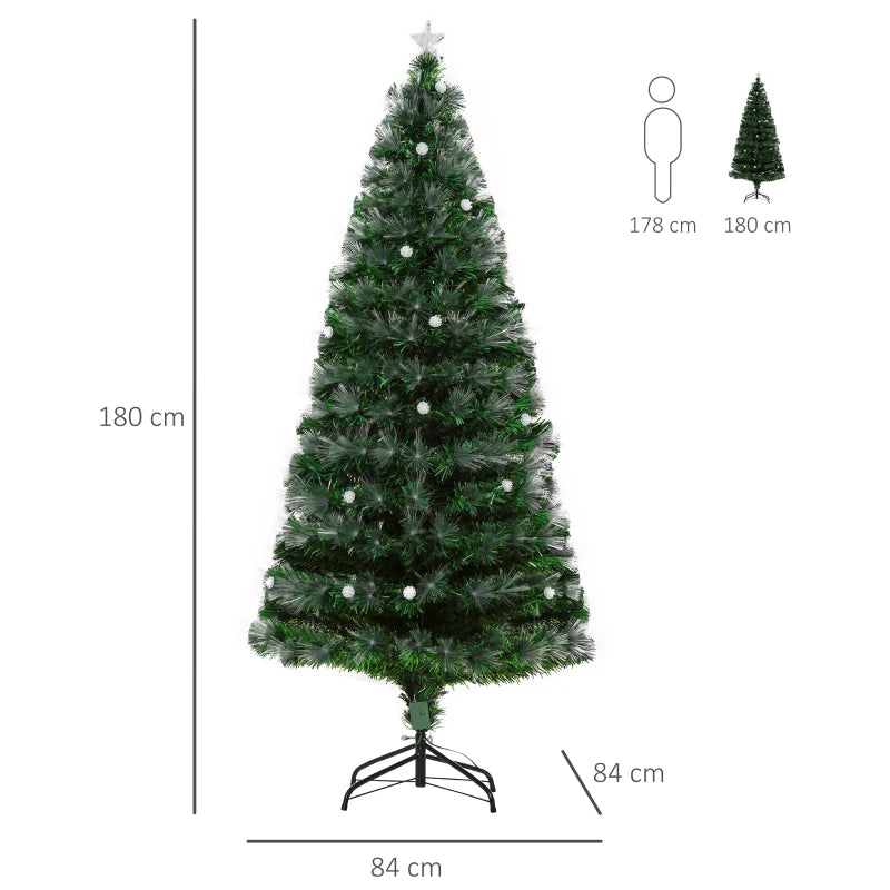 6ft White Pre-Lit Christmas Tree with 230 LEDs & Star Topper