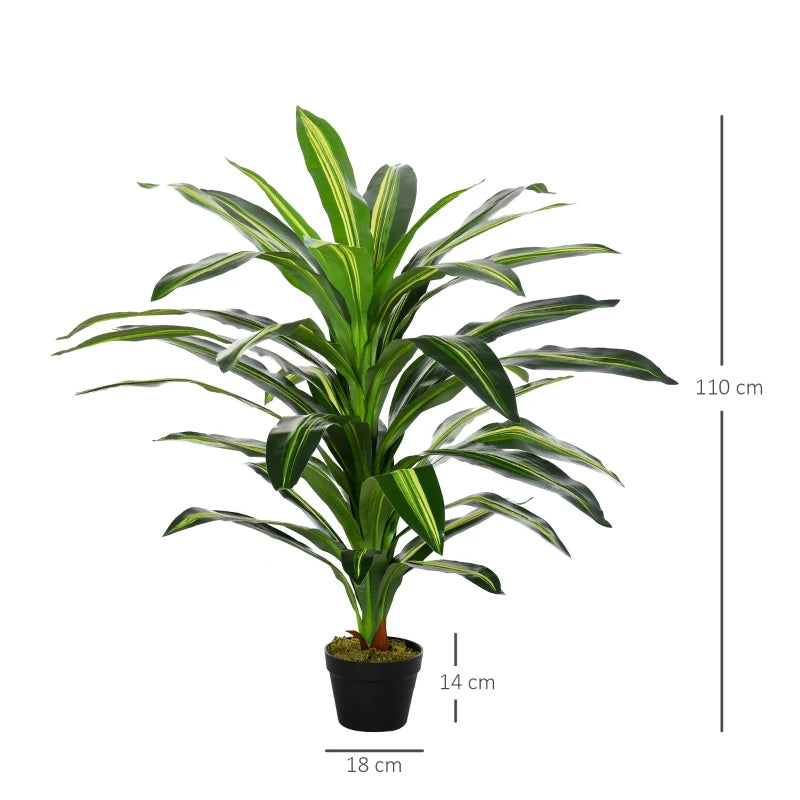 Green Artificial Dracaena Tree - Indoor/Outdoor Decor Plant