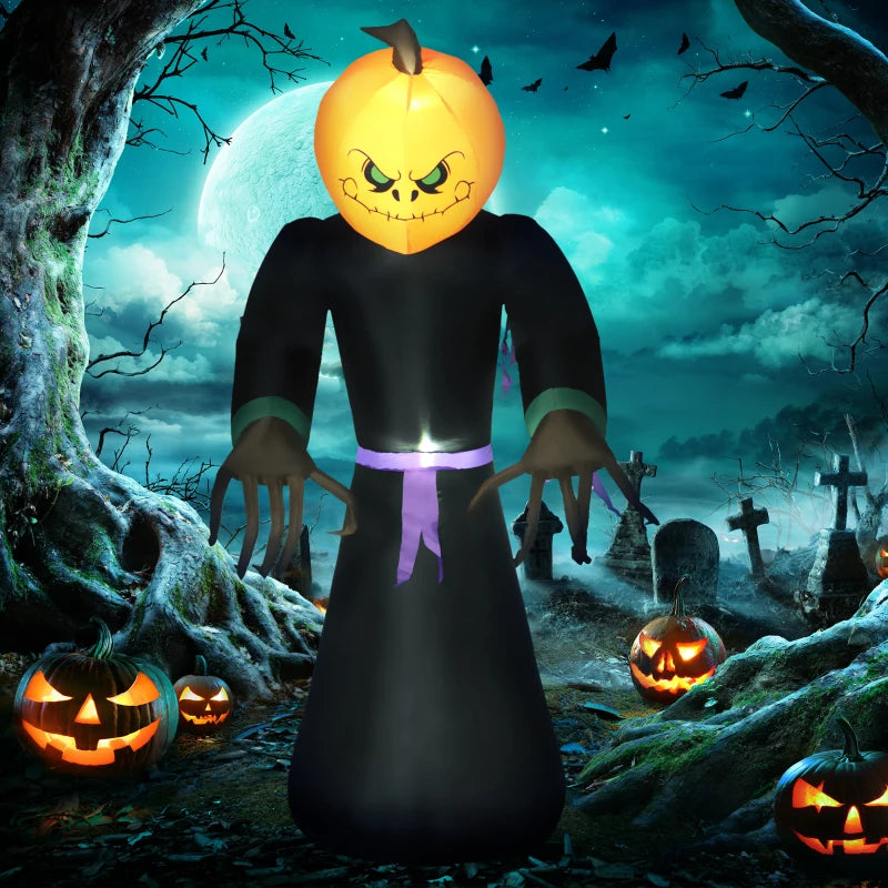 6 LED Inflatable Halloween Yard Decoration - Pumpkin Ghost Vampire Monster