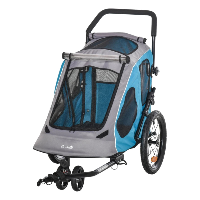 Blue Dog Bike Trailer with Safety Features