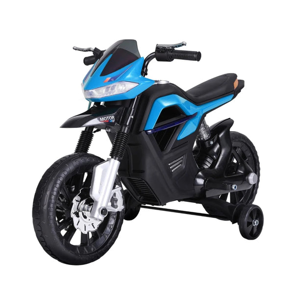 Blue Kids Electric Motorbike 6V Ride On Motorcycle with Lights and Music