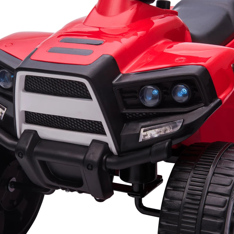 Red Kids Electric Ride-On ATV Toy Quad Bike with Headlights