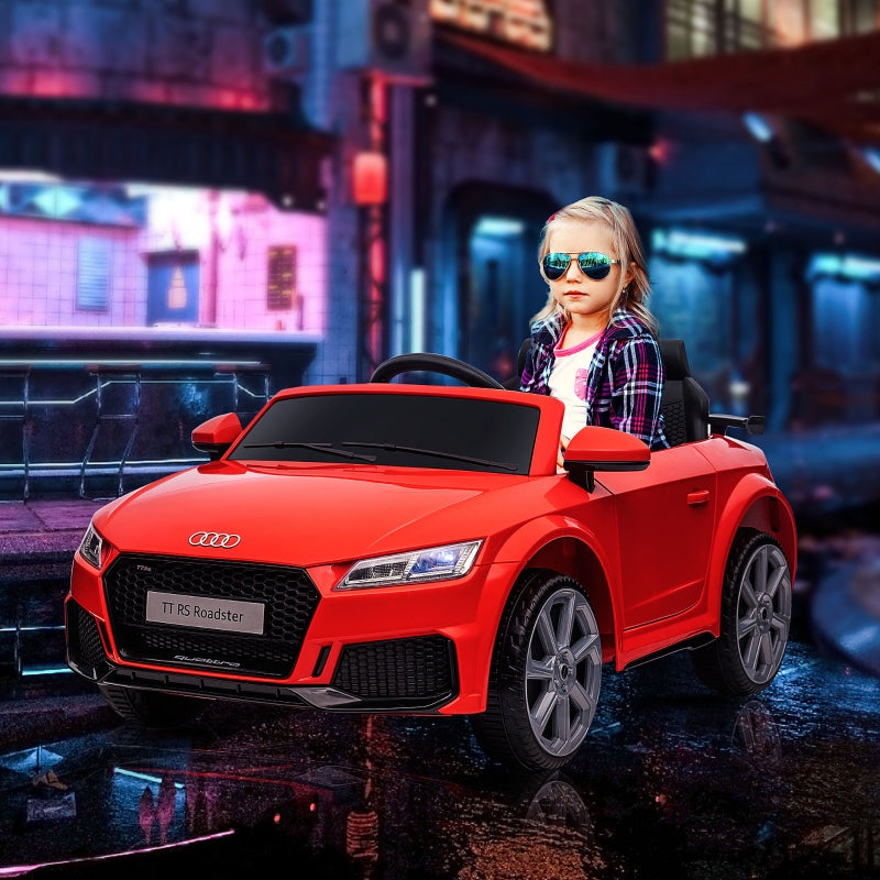 Red Audi TT Kids Ride-On Car with Remote Control and MP3 Player