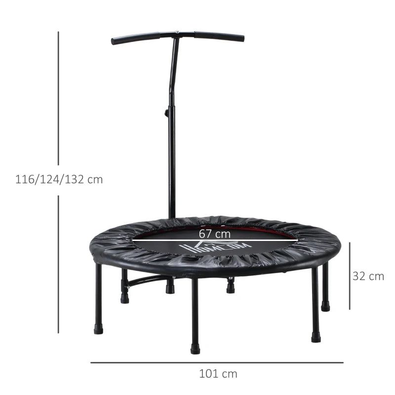 40'' Black Trampoline Rebounder with Adjustable Handle